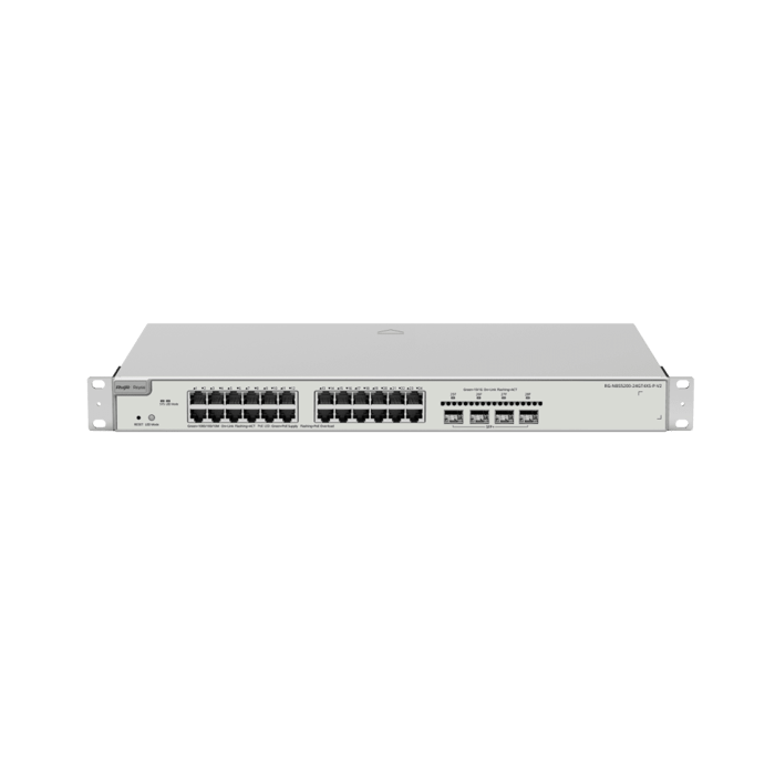 Switch Ruijie RG-NBS5200-24GT4XS-P-V2, 24 Puertos Gigabit Ethernet 10/100/1000 24 x PoE 370W, 128 Gbit/s, 16000 Entradas, Administrado