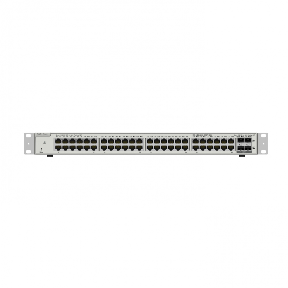 Switch Ruijie Gigabit Ethernet RG-NBS5200-48GT4XS-UP, 48 Puertos 10/100/1000Mbps + 4 Puertos SFP+, 176 Gbit/s, 16.000 Entradas - Administrable