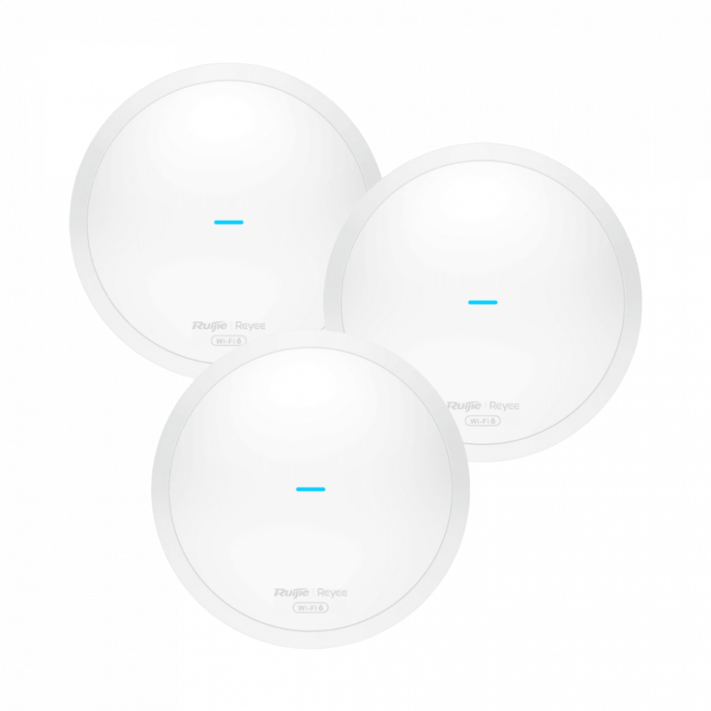 Access Point Ruijie RG-RAP62, 1201Mbit/s, 1 x RJ-45, 2.4/5GHz, 5 Antenas Internas de 4.55 dBi, 3 Piezas