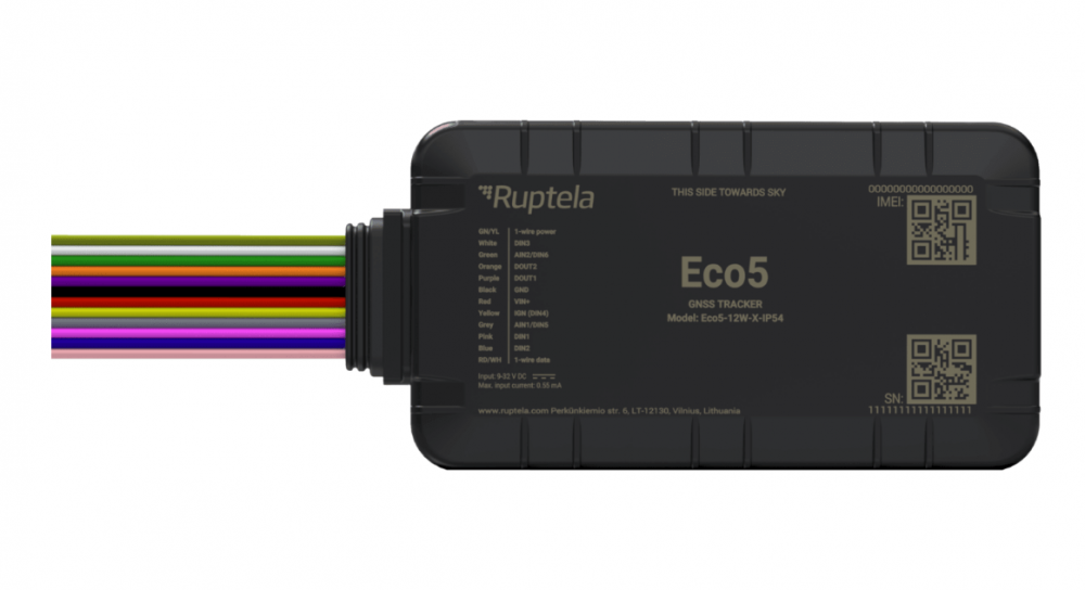 Ruptela Navegador GPS ECO5, 180mAh, IP54, para Automóvil