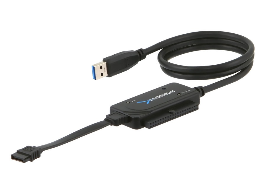 Sabrent Adaptador USB Type-A - IDE/ATA/SATA, Negro
