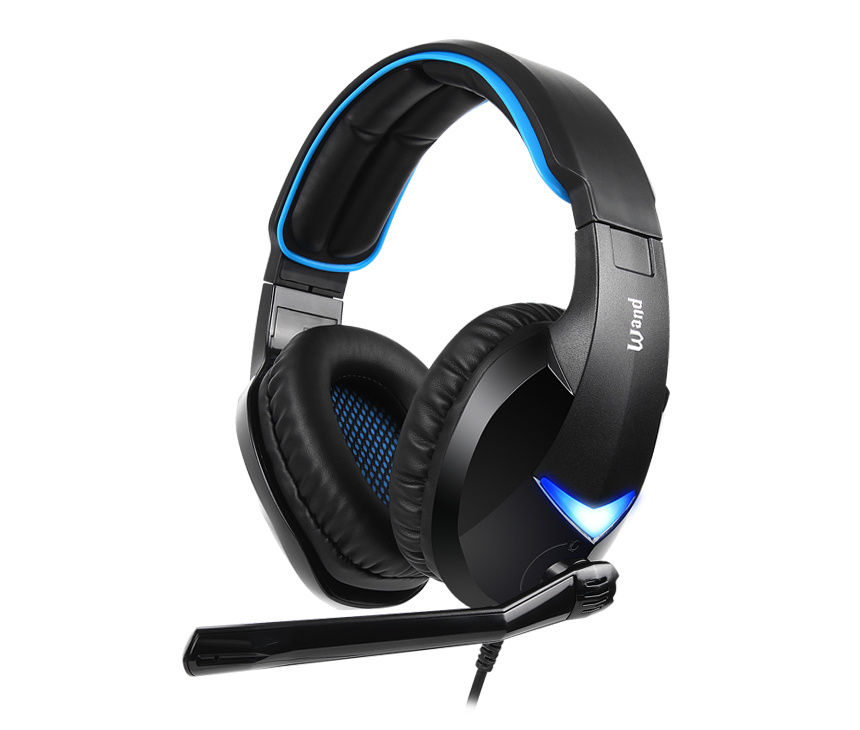 SADES Audífonos Gamer Wands, Alámbrico, 2.2 Metros, USB-A, Negro/Azul