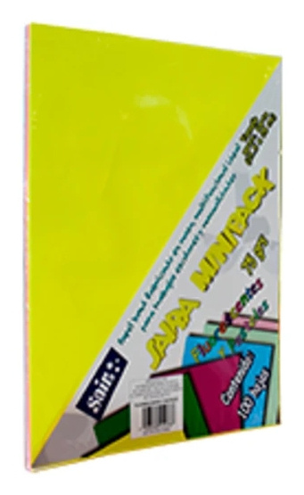 Sajor Papel Cortado, 75g/m², 100 Hojas de Tamaño Carta, Multicolor