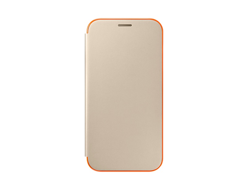 Samsung Funda Neon Flip Cover para Galaxy A7, Oro