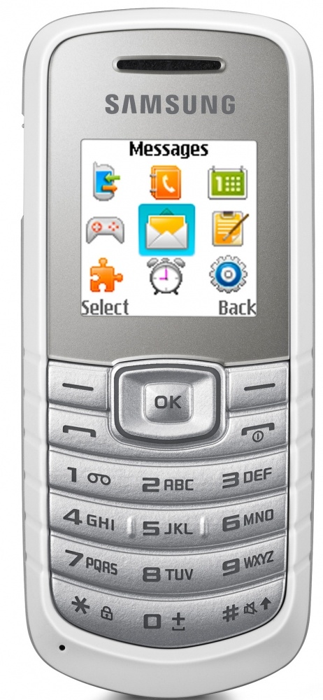 Samsung GT-E1086, 1.4'', 128 x 128 Pixeles, Blanco