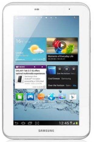 Tablet Samsung Galaxy Tab 2 7'', 8GB, 1024 x 600 Pixeles, Android 4.0, Bluetooth 3.0, WLAN, Blanco