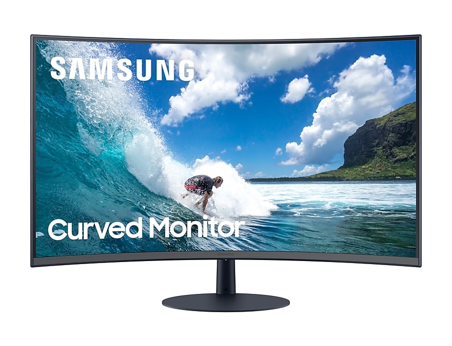 Monitor Curvo Samsung LC27T550FDLXZX LED 27", Full HD, 75Hz, HDMI, con Bocinas, Azul/Gris