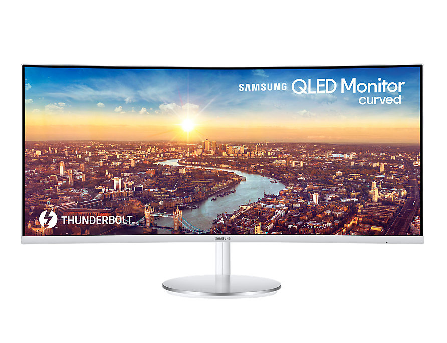 Monitor Curvo Samsung LC34J791WTLXZX QLED 34'', Quad HD, Ultra Wide, FreeSync, 100Hz, HDMI, Bocinas Integradas, Gris Claro ― Caja abierta, producto funcional.