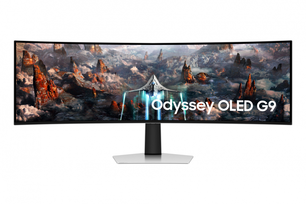 Monitor Gamer Curvo Samsung Odyssey G9 G93SC OLED 49", 5120x1440, G-Sync/FreeSync, 240Hz, HDMI/DisplayPort, Bocinas Integradas, Plata 