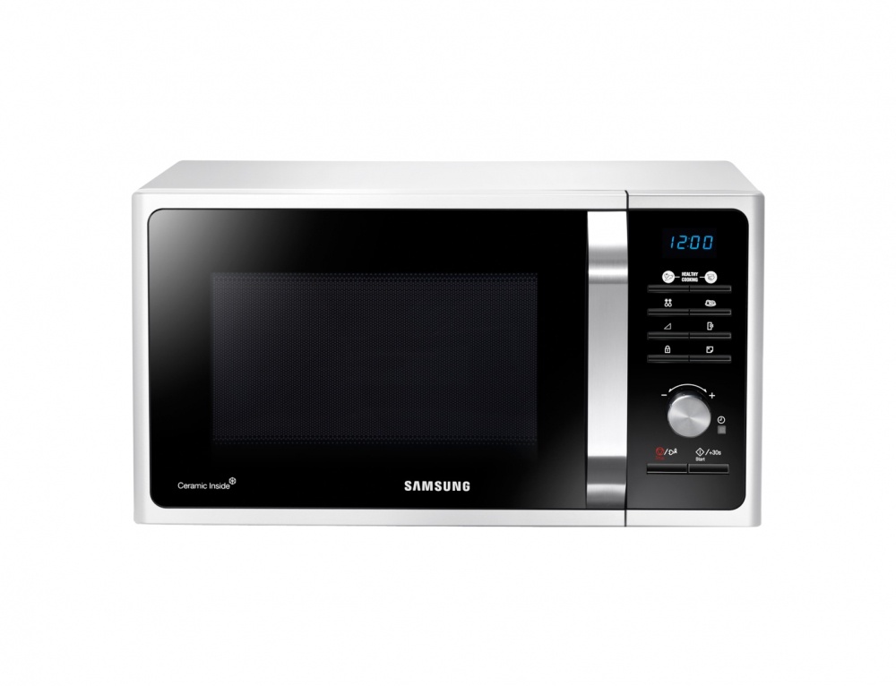 Samsung Horno de Microondas MS32F303TAW, 32L, 1600W, Negro/Blanco