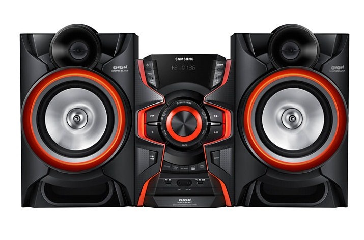 Samsung MX-H830 Mini Componente, 1000W RMS, 2x USB 2.0, Karaoke, Negro/Rojo