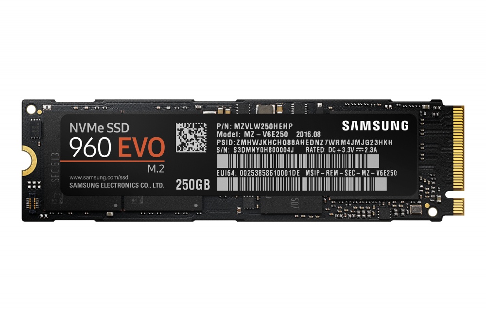 SSD Samsung 960 EVO NVMe, 250GB, PCI Express, M.2