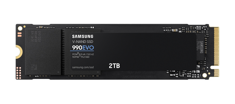 SSD Samsung 990 EVO NVMe, 2TB, M.2, 4200 MB/s Escritura, 5000 MB/s Lectura, PCI Express 4.0