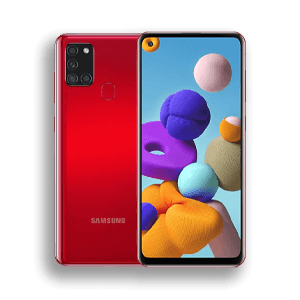 Samsung Galaxy A21s 6.5", 64GB, 4GB RAM, 3/4G, Android 10.0, Rojo