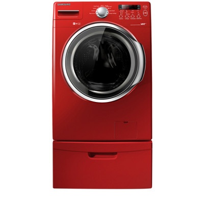 Samsung Lavadora de Carga Frontal WF340ANR, 16kg, 6 Programas de Lavado, Rojo