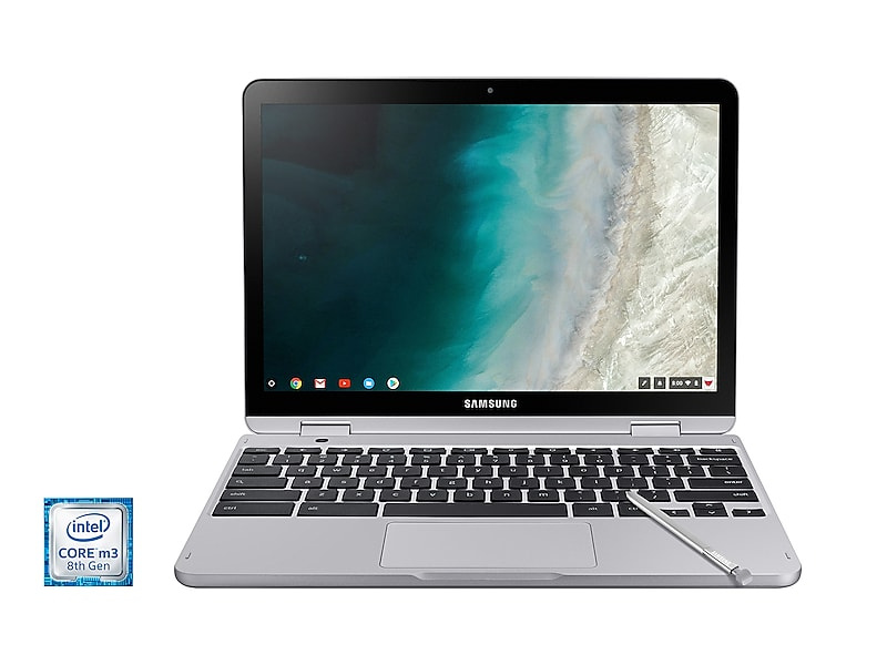 Samsung 2 en 1 Chromebook Plus 12.2" Full HD, Intel Celeron M3965Y, 4GB, 32GB, Chrome OS, Plata ― Teclado en Inglés