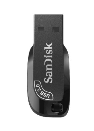 Memoria USB SanDisk Ultra Shift , 256GB, USB-A 3.2 Gen 1, Negro
