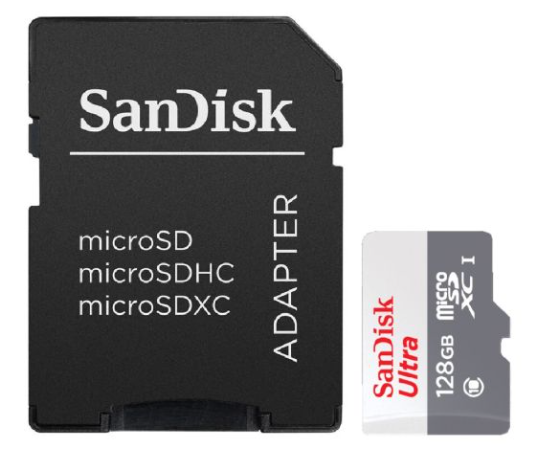 Memoria Flash SanDisk Ultra, 128GB MicroSD UHS-I Clase 10, con Adaptador
