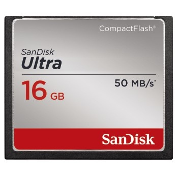 Memoria Flash Sandisk CF Ultra, 16GB CompactFlash, Negro
