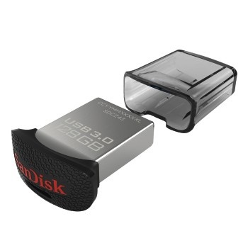 Memoria USB SanDisk Ultra Fit CZ43, 128GB, USB 3.0, Negro