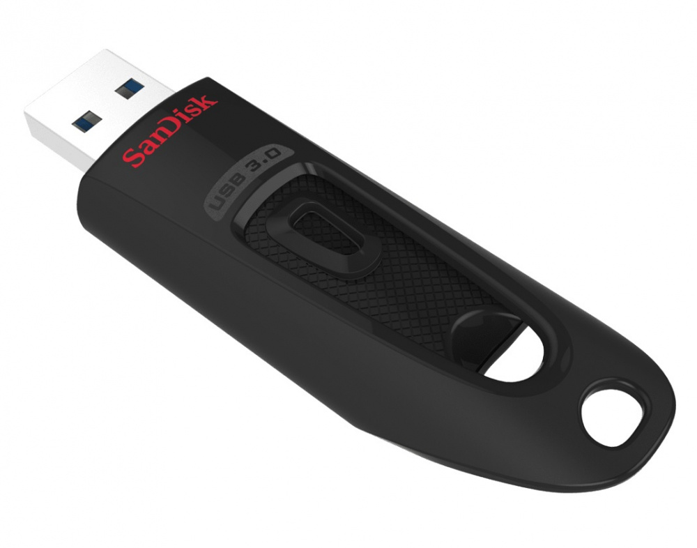 Memoria USB SanDisk Ultra, 128GB, USB A 3.0, Negro