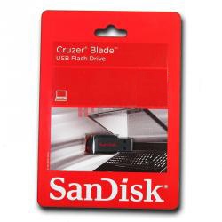 Memoria USB SanDisk Cruzer Blade, 4GB, USB 2.0, Negro/Rojo