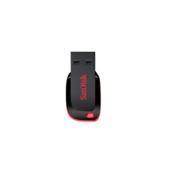 Memoria USB SanDisk Cruzer Blade CZ50, 4GB, USB 2.0, Negro/Rojo
