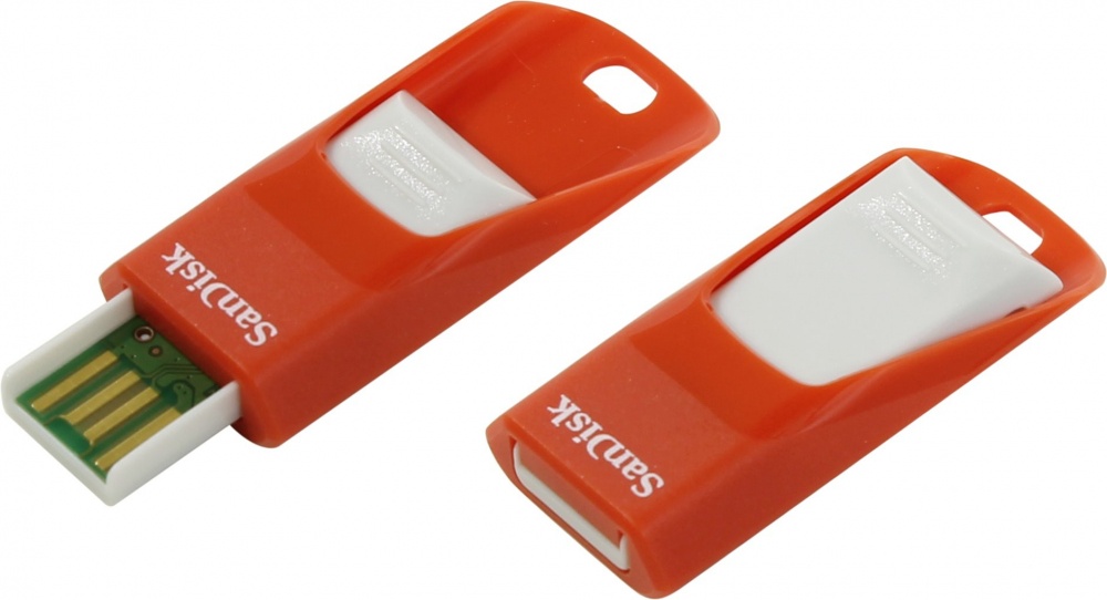 Memoria USB SanDisk Cruzer Edge Z51, 16GB, USB 2.0, Rojo/Gris