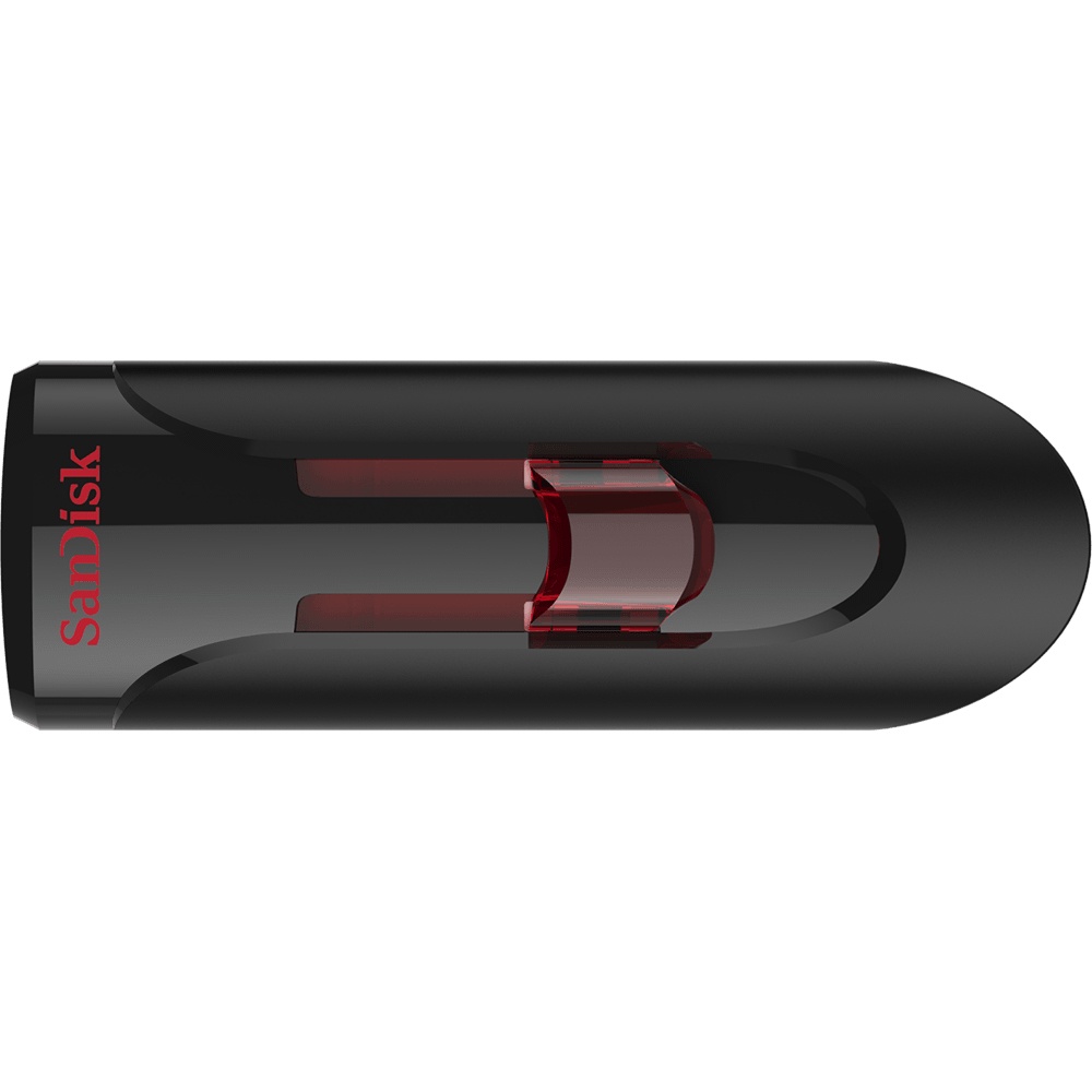 Memoria USB SanDisk Cruzer Glide, 32GB, USB-A 3.0, Negro/Rojo