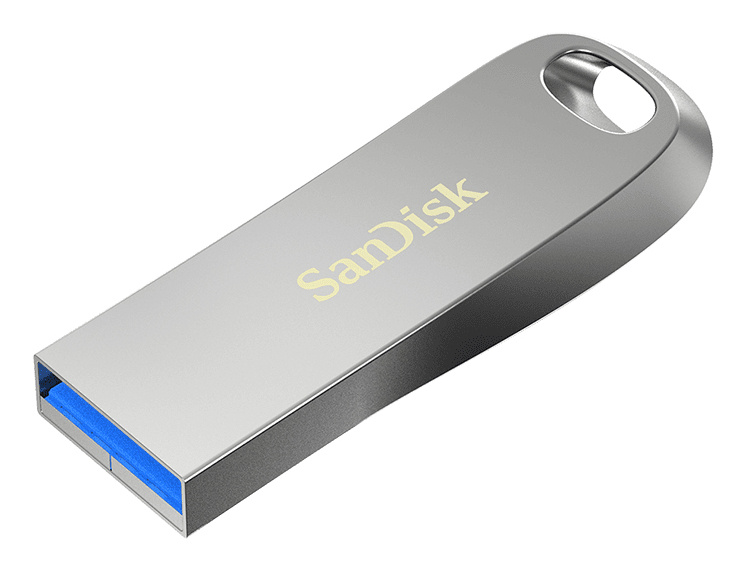 Memoria USB SanDisk Ultra Luxe, 256GB, USB-A 3.0, Lectura 150MB/s, Plata