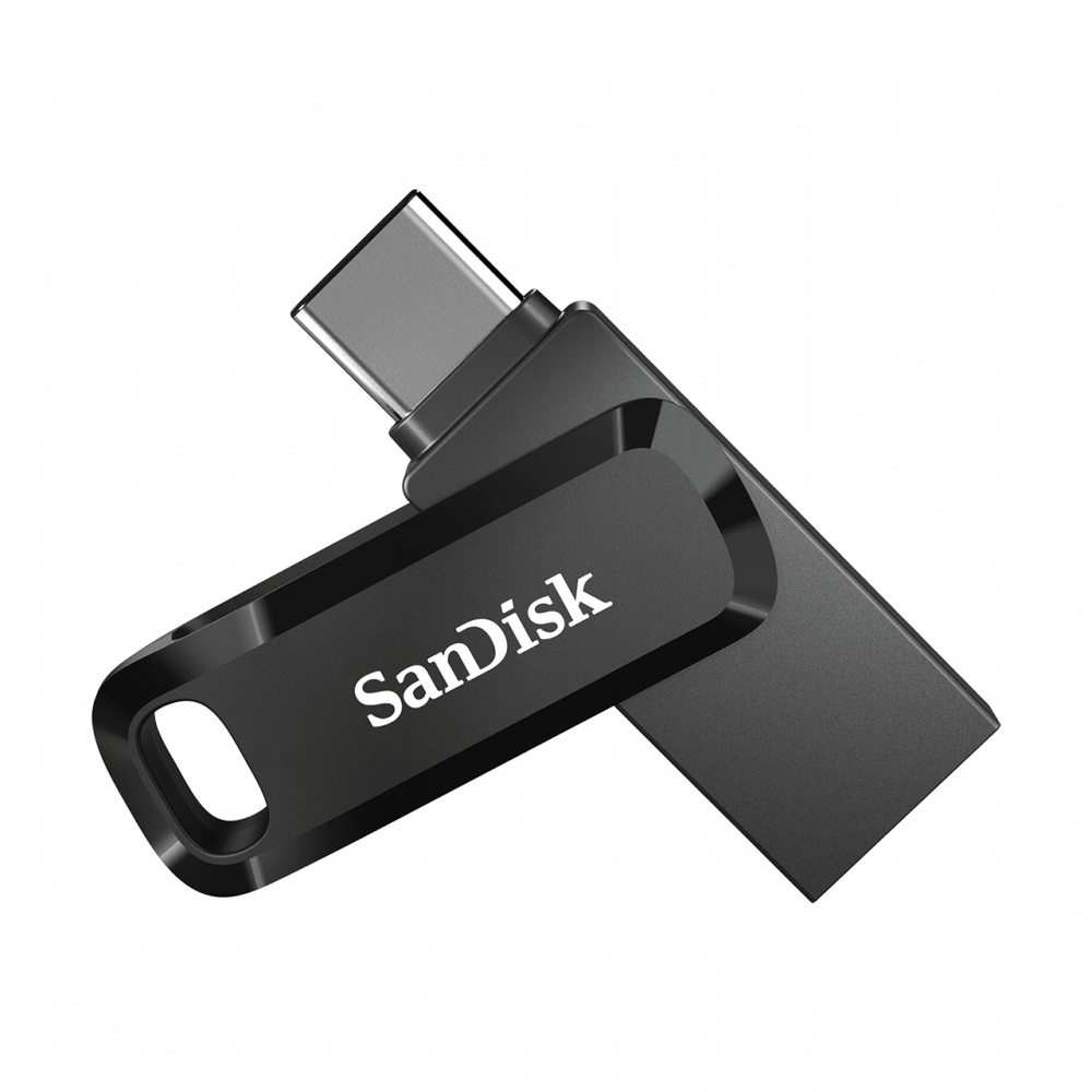 Memoria USB SanDisk Ultra Dual Drive Go, 128GB, USB C, Lectura 150MB/s, Negro/Plata