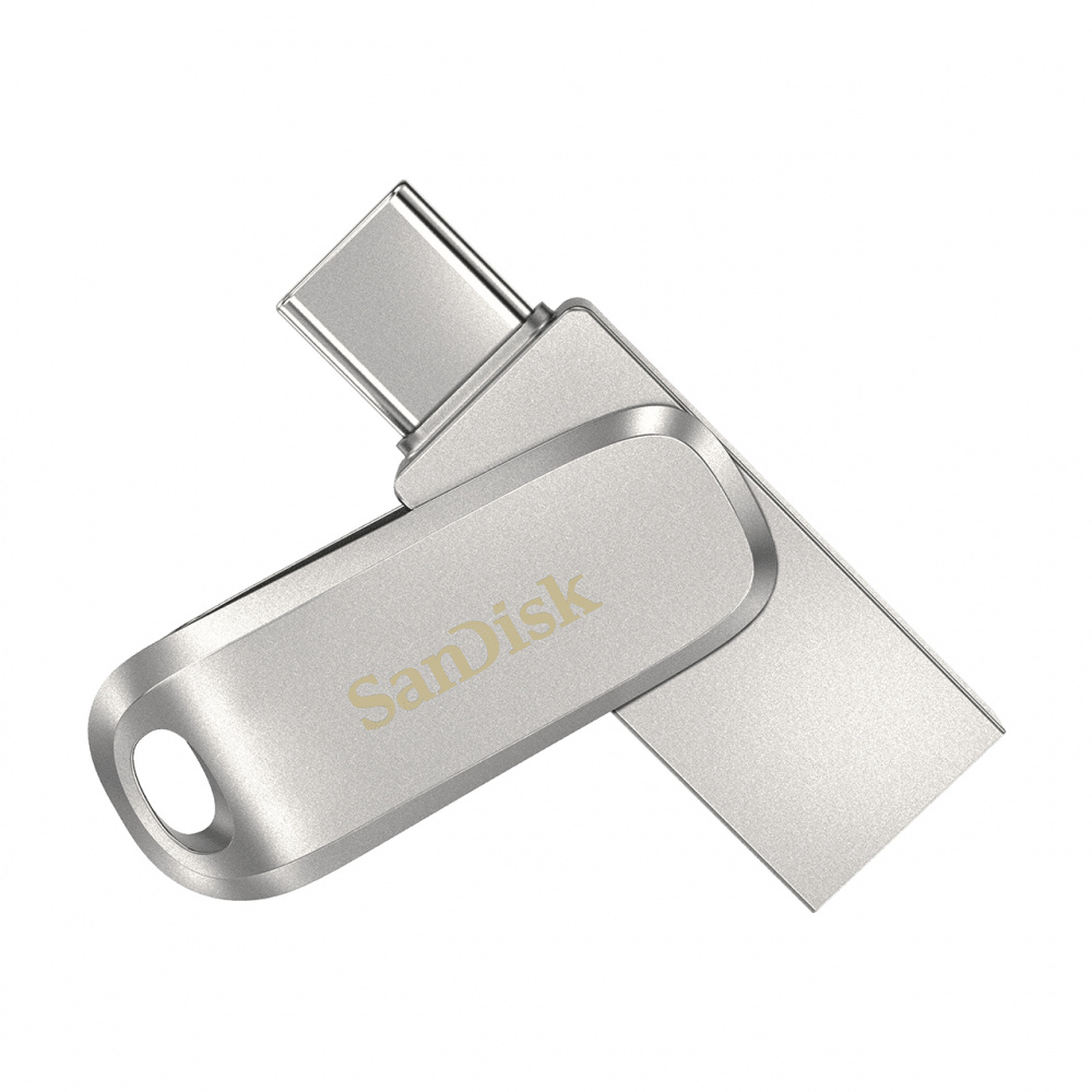 Memoria USB SanDisk Ultra Dual Drive Luxe, 64GB, USB-A/USB-C 3.0, Lectura 150MB/s, Escritura 300MB/s, Plata