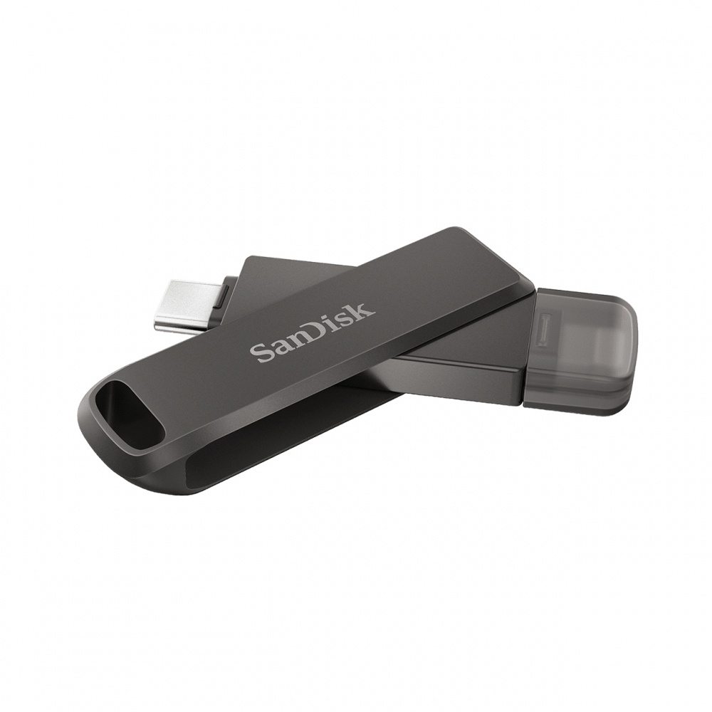 Memoria USB SanDisk iXpand Drive Luxe, 128GB, USB-C/Lightning 3.0, Negro 