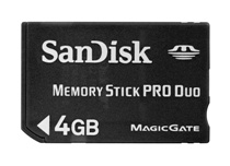 Memoria Stick SanDisk Pro Duo 4GB
