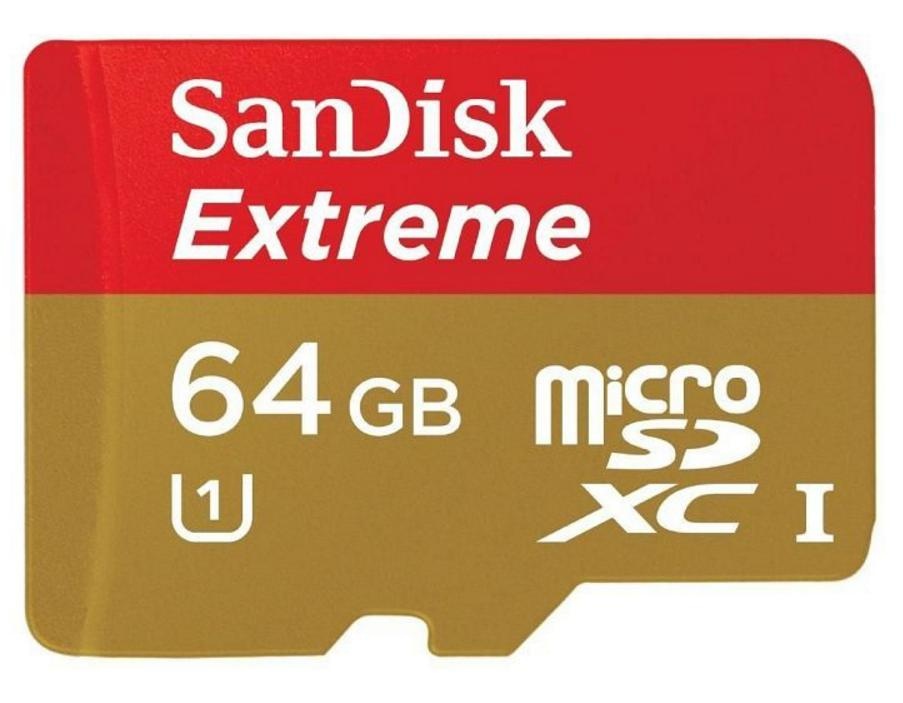 Memoria Flash SanDisk Extreme, 64GB microSDHC Clase 10
