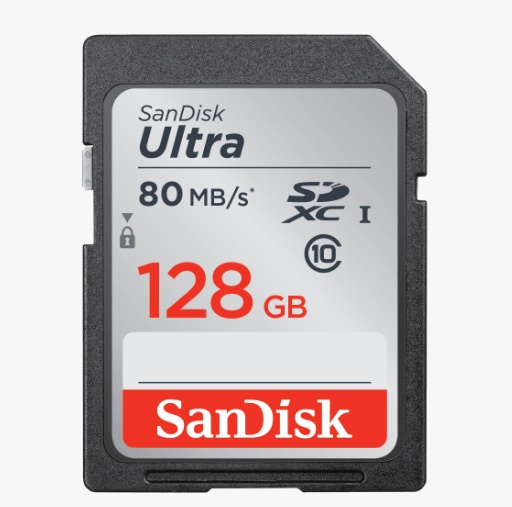 Memoria Flash SanDisk Ultra, 128GB SDHC UHS-I Clase 10