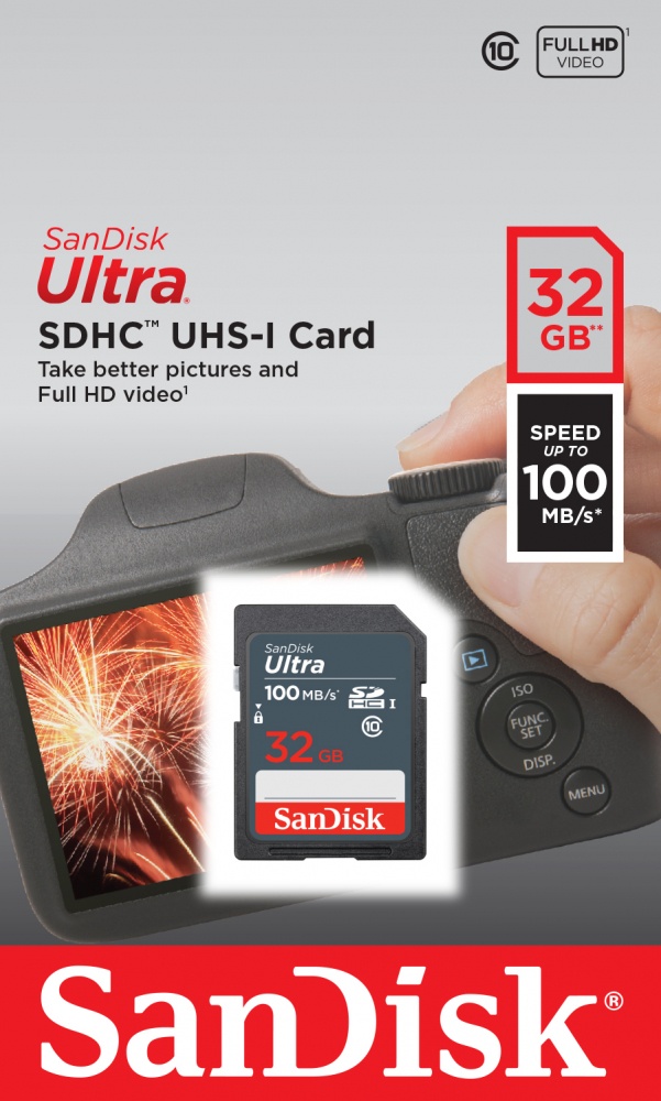 Memoria Flash SanDisk Ultra, 32GB SDHC UHS-I Clase 10