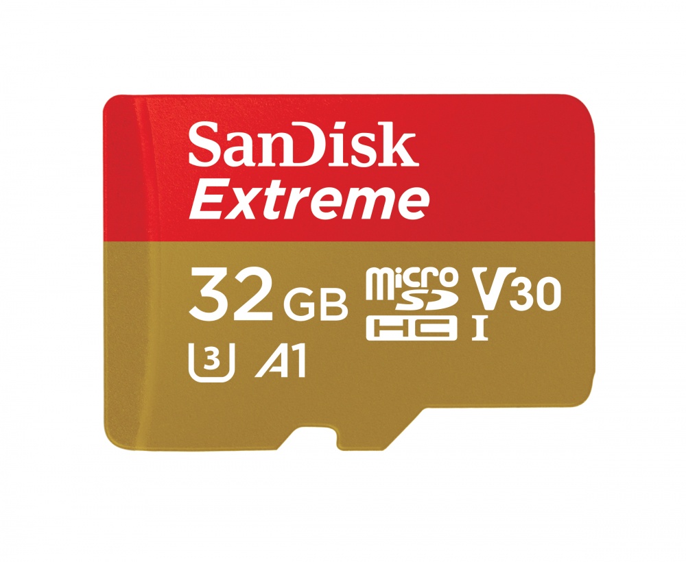 Memoria Flash SanDisk Extreme, 32GB MicroSDHC UHS-I Clase 10, con Adaptador 