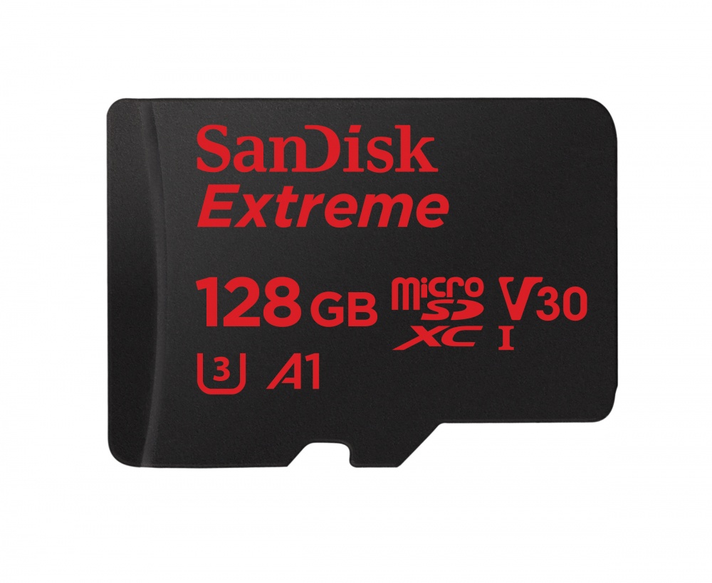 Memoria Flash SanDisk Extreme, 128GB MicroSDXC UHS-I Clase 10, con Adaptador