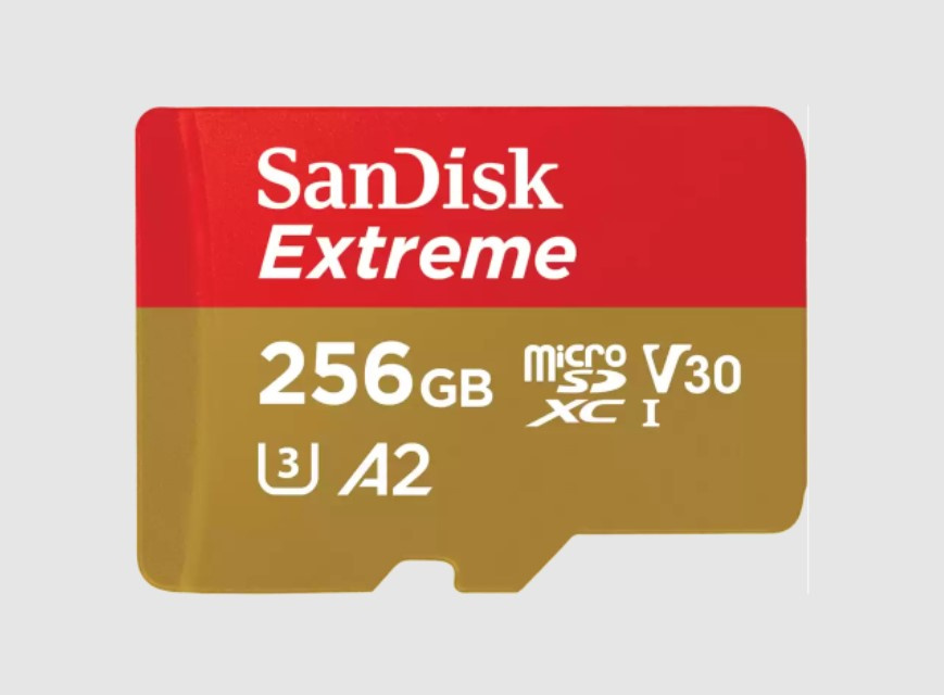 Memoria Flash SanDisk Extreme, 256GB MicroSDXC UHS-I Clase 3, con Adaptador 