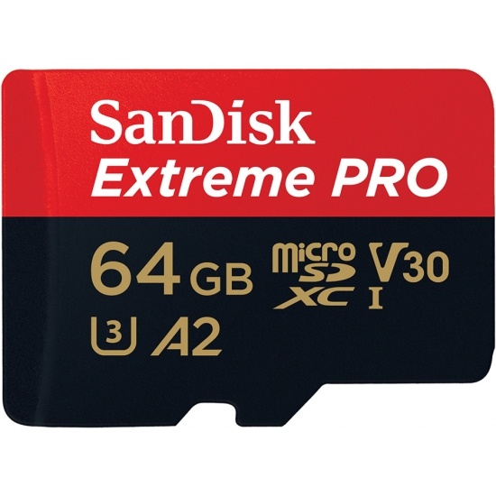 Memoria Flash SanDisk Extreme Pro, 64GB MicroSDXC Clase 10, con Adaptador