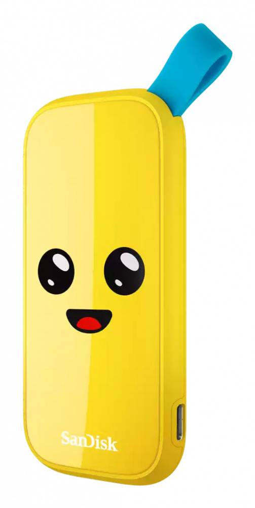 SSD Externo SanDisk Fortnite Banano, 2TB, USB-C, Amarillo