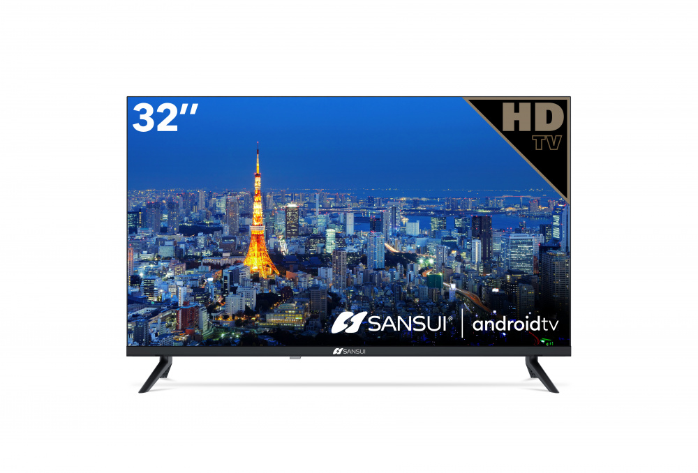 Sansui Smart TV LED SMX32V1HA 32", HD, Negro