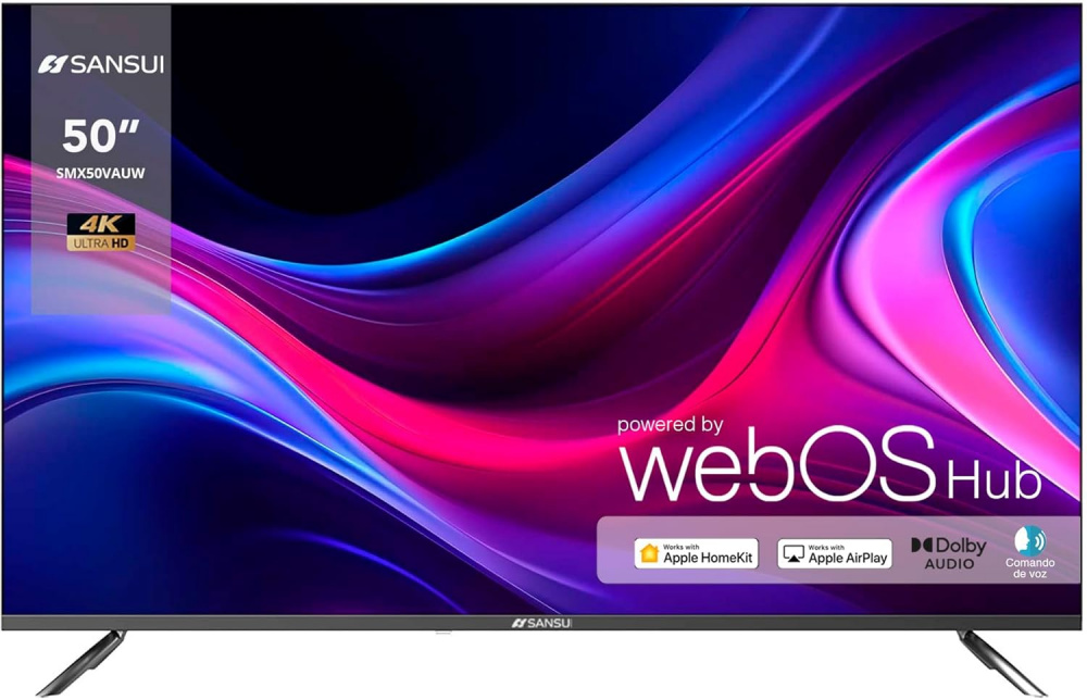 Sansui Smart TV LED SMX50KAUW 50", 4K Ultra HD, Negro