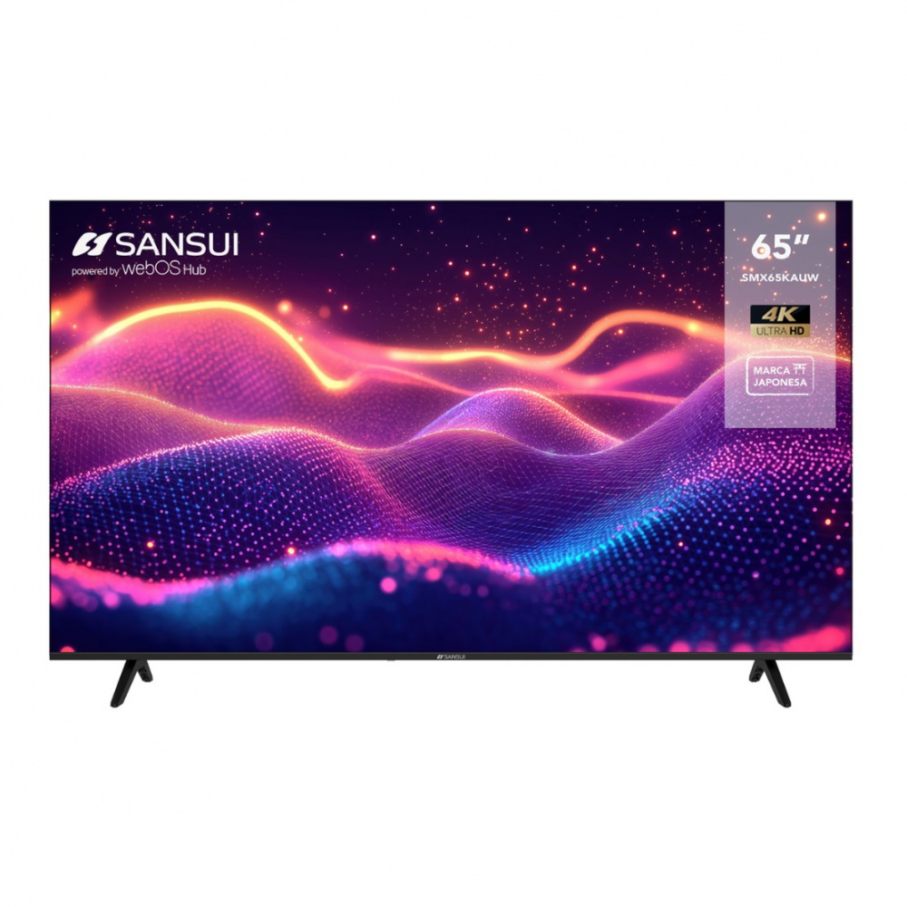 Sansui Smart TV DLED SMX65KAUW 65", 4K Ultra HD, Negro