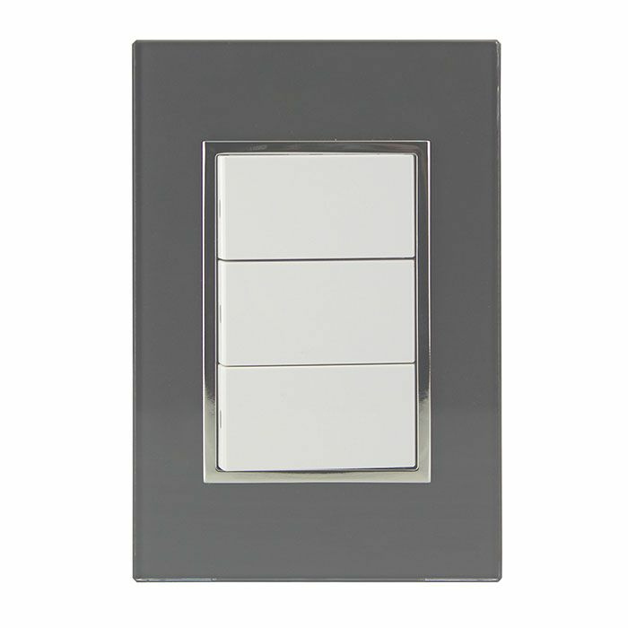 Santul Placa con Apagador Venecia, 3 Interruptores, 127V, 10A, Negro