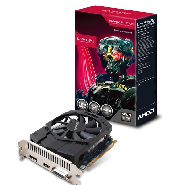 Tarjeta de Video Sapphire AMD Radeon R7 250X, 1GB 128-bit GDDR5, PCI Express 3.0