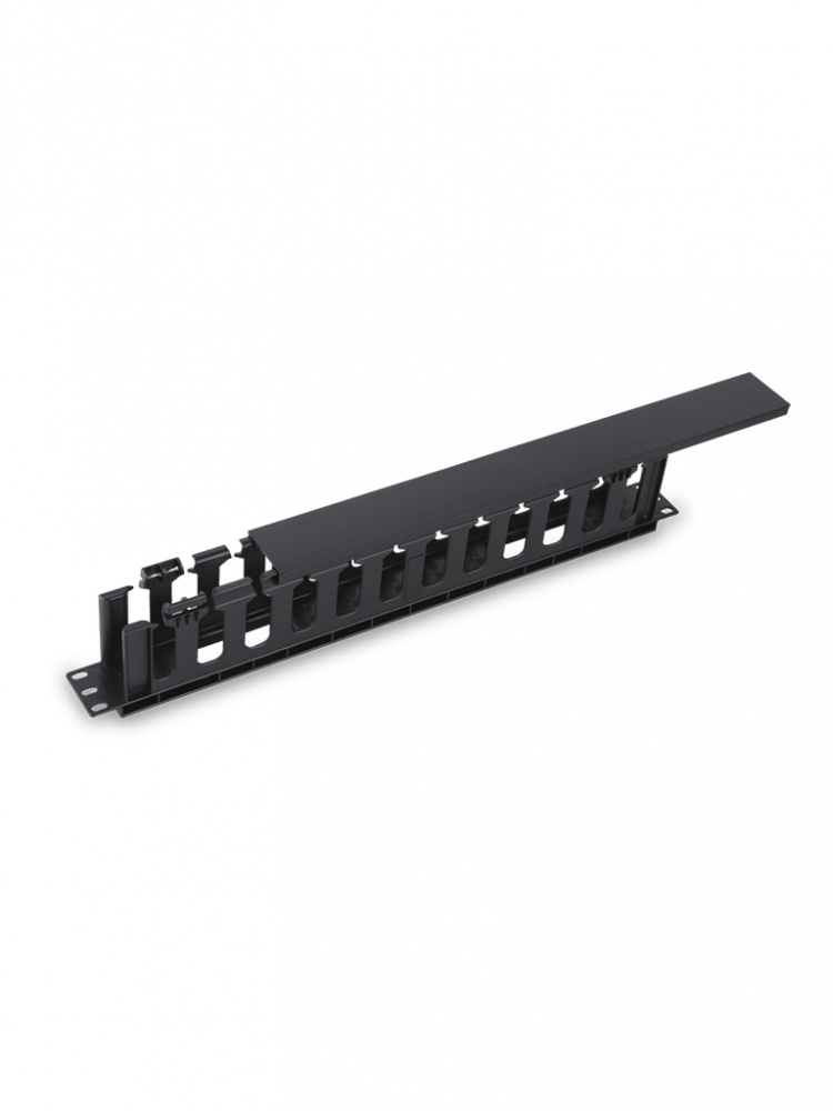 Saxxon Canaleta Ranurada para Rack 19", 1U, Negro