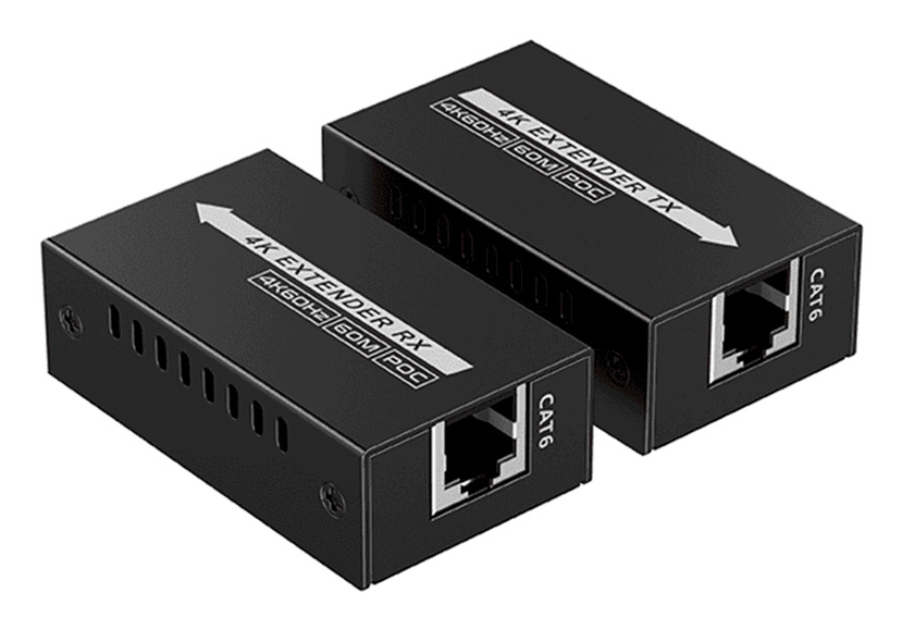 Saxxon Kit Extensor de Video HDMI Alámbrico por Cat6/6a, 1x HDMI, 1x RJ-45, 60 Metros