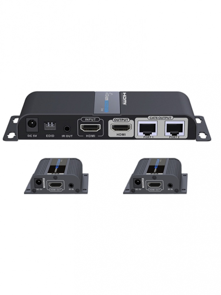 Saxxon Extensor HDMI por Cat6/6a LKV712PRO, 2x HDMI, 2x RJ-45, hasta 40 Metros